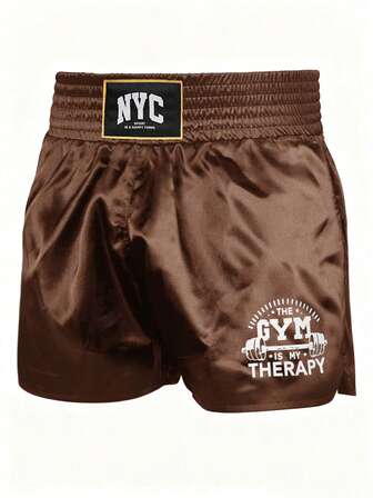 Manfinity Campus Court Pantalones cortos de boxeo para hombres, serie minimalista de Muay Thai, pantalones cortos de boxeo y lucha, la mejor opción para el streetwear de verano y el kickboxing