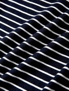 GlowEve CURVE Áo khoác cardigan dệt kim màu trơn cỡ lớn, cài nút phía trước, dây rút trang trí kẻ sọc, kiểu dáng thanh lịch, thích hợp mặc đi làm hàng ngày. - Màu xanh hải quân - Xem 8