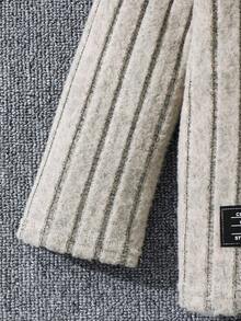 SHEIN 男童休闲舒适针织高领长袖上衣 - 杏色 - 查看 4