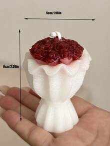Joivida 1pc/3pcs Hand-Held Bouquet Rose Candle, In The Shape Of A Rose Bouquet, Suitable For Scented Candles, Resin Casting, Decorative Items, Home Decoration And Festival Gifts, Three-Dimensional Flower Scented Candle Creativity - Multicolor - View 6