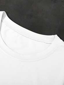 Manfinity EMRG 男士休闲字母印花短袖T恤，夏季 - 彩色 - 查看 5