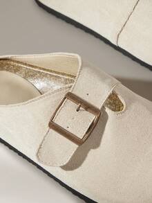 Solecia Mules casuales con diseño de hebilla para mujer - Albaricoque - Ver 5