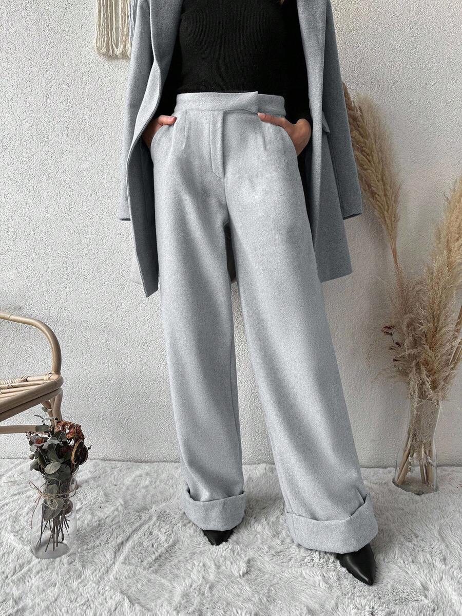 EURMUSE Slant Pocket Wide Leg Pants