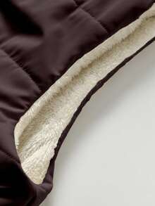 Manfinity Homme 男士宽松保暖加厚绗缝背心羽绒服 - 咖啡棕 - 查看 7