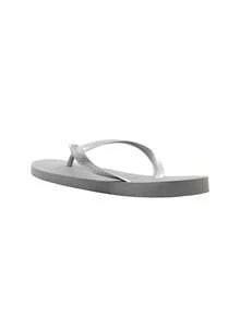 Havaianas Dép xỏ ngón nữ Tiras màu xám thép 4137428-5178 - Bạc - Xem 3