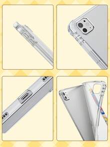 Tom and Jerry Artist x SHEIN 1个可爱卡通iPad保护套，高端质感，柔软防摔硅胶材质，带折叠支架，完美礼物。兼容iPad 10代/iPad 9代（10.2英寸）/iPad Air 5/Air 4（10.9英寸）、iPad（A16）11英寸11代（2025年款），带笔槽，支持自动睡眠/唤醒功能，时尚保护套 - 彩色 - 查看 6