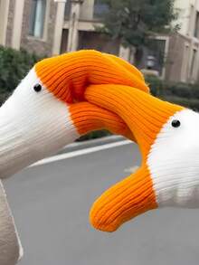 Zazumi Creative Funny Big Goose Pattern Yarn Mittens Thermal Lined Thickened Warm Thermal Winter Gloves For Cold Weather Autumn Fall Christmas Holiday Gift Ideas Stocking Stuffers Must Haves - Multicolor - View 6