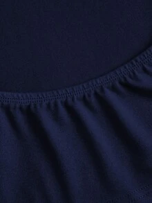 SHEIN EZwear 三件套黑色、白色、蓝色休闲简约圆领短袖露背修身T恤，适合夏季穿着 - 彩色 - 查看 6