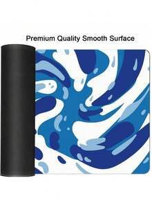 1pc Blue Fluid Pattern Gaming Mouse Pad Extra Large Computer Keyboard Mouse Mat Desk Pad Soft Smooth Surface And Anti-Slip Rubber Base Soft Cloth MousePad Suitable For Office Use, Gift. - متعدد الألوان - مشاهدة 6