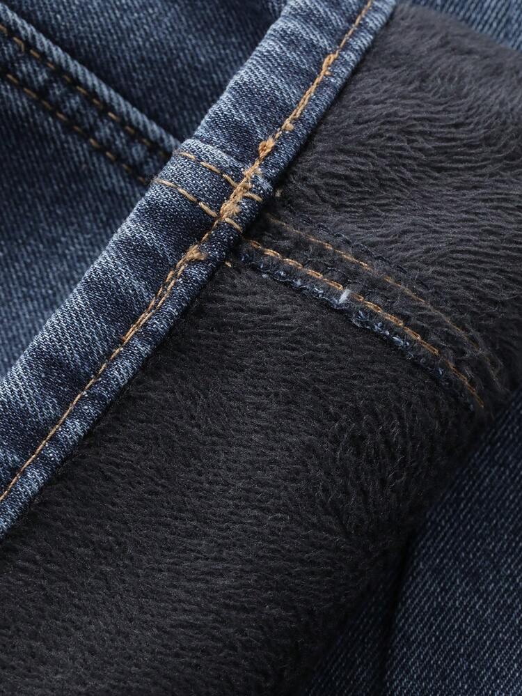 Vintage Loose Street-Style Washed Distressed Wide-Leg Women Jeans