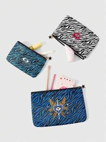 Teletubbies X ROMWE Cute Cartoon Graphic Large Capacity Portable Cosmetic Bag - Multicolor - View 2