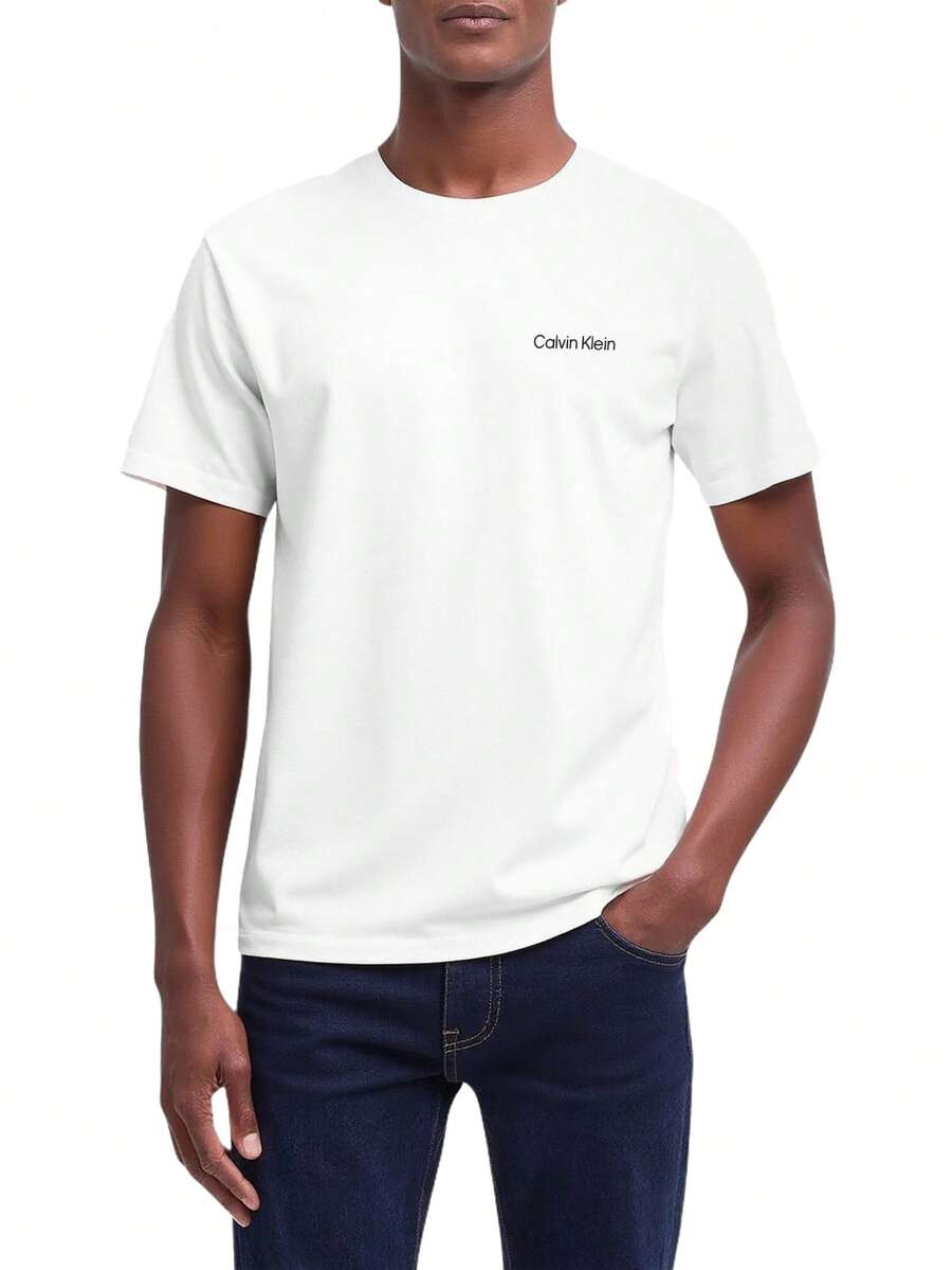 Calvin Klein Micro Men's T-Shirts White - White - View 1