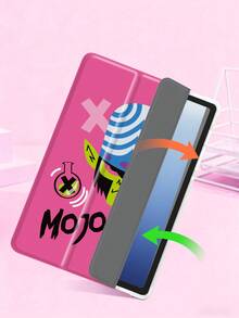 THE POWERPUFF GIRLS X SHEIN 酷猴iPad保护套，高端质感，柔软防摔硅胶材质，带折叠支架，完美礼物之选。兼容iPad第十代/iPad Air第七代（11英寸）/iPad Air第五代/Air第四代（10.9英寸）、iPad Air第六代（11英寸），带笔槽，支持自动睡眠/唤醒功能，时尚保护壳 - 彩色 - 查看 7