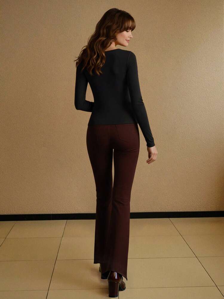 ASYMMETRIC SHOULDER SLIM FITTED T-SHIRT, AUTUMN/WINTER