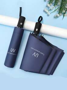 1 chiếc ô tự động - Đóng/Mở bằng một nút bấm, Chống thấm nước cao, Chống tia UV UPF50+ (Lớp phủ màu đen). Tán dù bằng vải Polyester 190T, Khung sắt 8 thanh, Phong cách tối giản. Gấp ngược, Tiện lợi khi đi du lịch, Thích hợp cho ngày nắng/mưa, Sử dụng ngoài trời, Đám cưới & Làm quà tặng. Sử dụng một lần/hai lần (Màu sắc/Họa tiết tay áo ngẫu nhiên). Không dùng cho thời tiết giông bão. - Nhiều màu - Xem 15