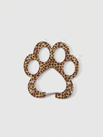 Anime 1 Portachiavi a forma di artiglio di gatto stile "Hot Girl", portachiavi in acrilico con stampa leopardata stile Y2K, con design di elementi porosi da appendere, pendente originale di alta qualità per vestiti e zaini.