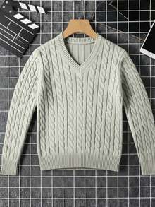 Men Knit Tops - Light Grey - View 2