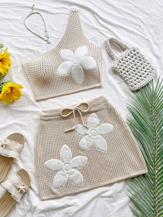 Soleia 大码女式新款度假海星流苏夸张喇叭袖渐变针织毛衣