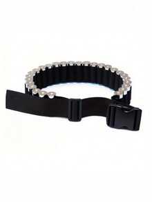 1pc 30-Round Capacity Camouflage Bandolier Belt - Adjustable Shotshell Carrier, Multifunctional Ammo Pouch Holder, Quick-Snap Closure, Durable PA Nylon Fabric, Ideal For 12 Gauge Hunting Enthusiasts - Multicolor - View 6