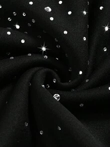 SHEIN 青少年男童休闲简约水钻装饰落肩卫衣，适合秋冬季穿着