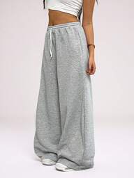 Sparklyn Spodnie dresowe dla nastolatek o luźnym kroju z nogawkami w stylu Saber-Leg, szare, uniwersalne, uniwersalne spodnie sportowe, odpowiednie do tańca, szkoły i ćwiczeń