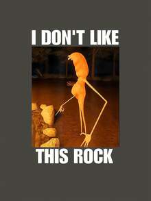 INAWLY Casual Cartoon Slogan Print Short Sleeve T-Shirt, Summer - Dark Grey - View 3