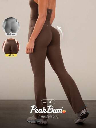 GLOWMODE Leggings levantadores de glúteos de 31" Powersculpt™-Air con sensación de frescura y absorción de sudor, para entrenamiento de alto impacto, running y entrenamiento