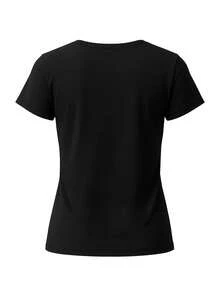 Calvin Klein Embroidery Women's T-Shirt Black - Black - View 2
