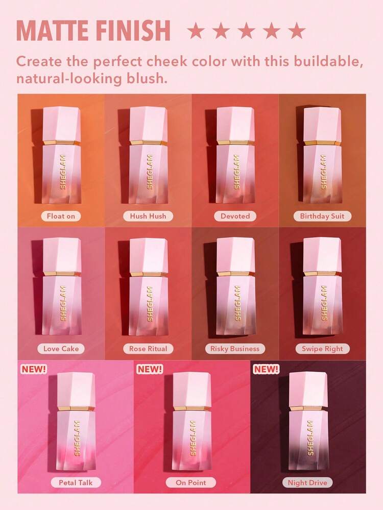 Color Bloom Liquid Blush Acabamento Matte-Swipe Right Gel Creme Blush Longa DuraçãO NãO Desbota Altamente Pigmentado Leve Longa DuraçãO Blush Suave Natal Inverno Rosa Marrom Presentes Blush Marca Beleza Maquiagem Maquiagens CosméTico Para Mulheres E Garotas Perfeito Para Outono E Inverno Ideal Para Y2K Moda Elegante Adequado Para AniversáRio Dia Das MãEs Carnaval Prenda Festa De Pronto Melhor Cor - Swipe Right - Visão 7