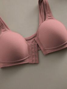 NudeFit Front Closure Women's Padded Camisole, Easy To Wear - Dusty Pink - View 7