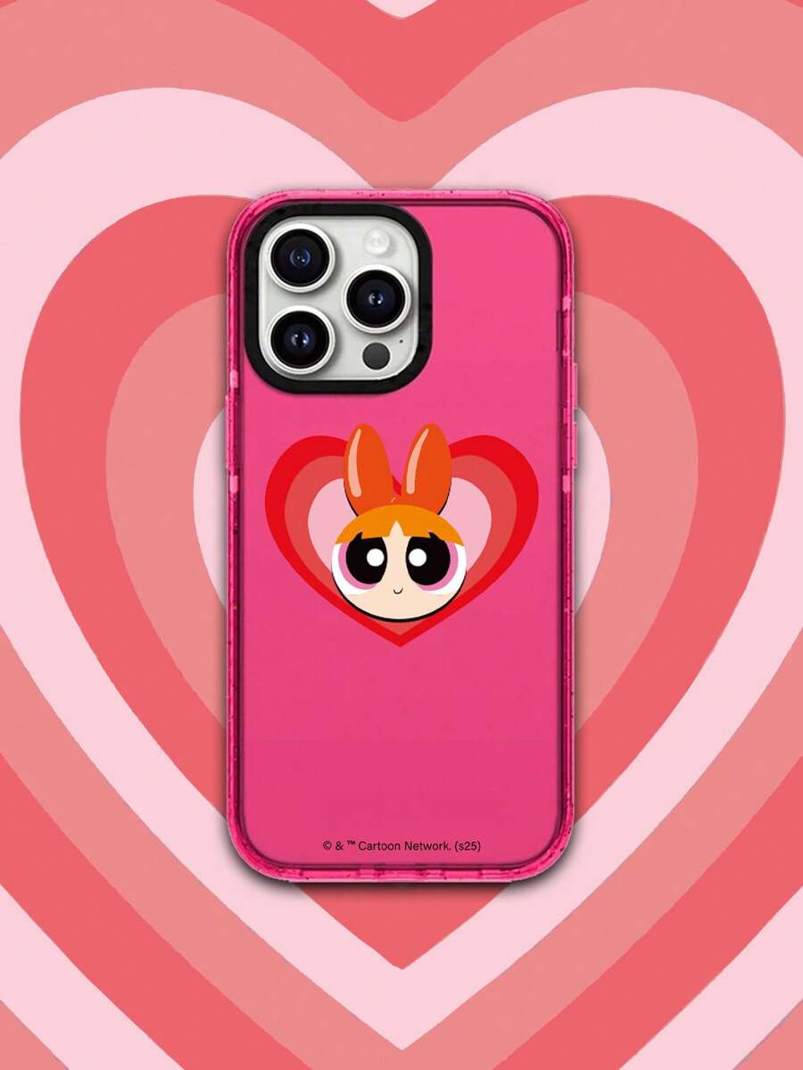 THE POWERPUFF GIRLS X SHEIN A Powerpuff Girls Transparent Minimalist Soft-Shell Cartoon Series Phone Case Compatible With IPhone 17/13/14/15/16 Pro, Original Hand-Painted Soft-Shell With Anti-Drop Design, Gift For Girlfriend For Holidays - Multicolor - View 1