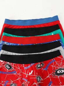 Snug Zone 5条装青少年男童蜘蛛印花平角内裤 - 彩色 - 查看 3