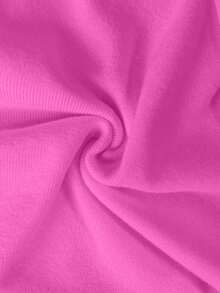 SHEIN Plus Size Women's Casual Off-Shoulder Batwing Sleeve Solid Color Knit Sweater, Loose Pullover Top For Autumn/Winter - Baby Pink - View 7