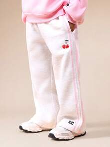 SUMWON Cherry Print Sweatshirt And Jogger Co-Ord Set With Ribbed Knit Crew Neck Long Sleeve Coordinated Outfit Vacation - Multicolor - View 4