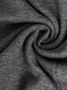 SHEIN Tall 女士弹力腰带休闲喇叭针织裤，秋冬季百搭单品 - 灰色 - 查看 8