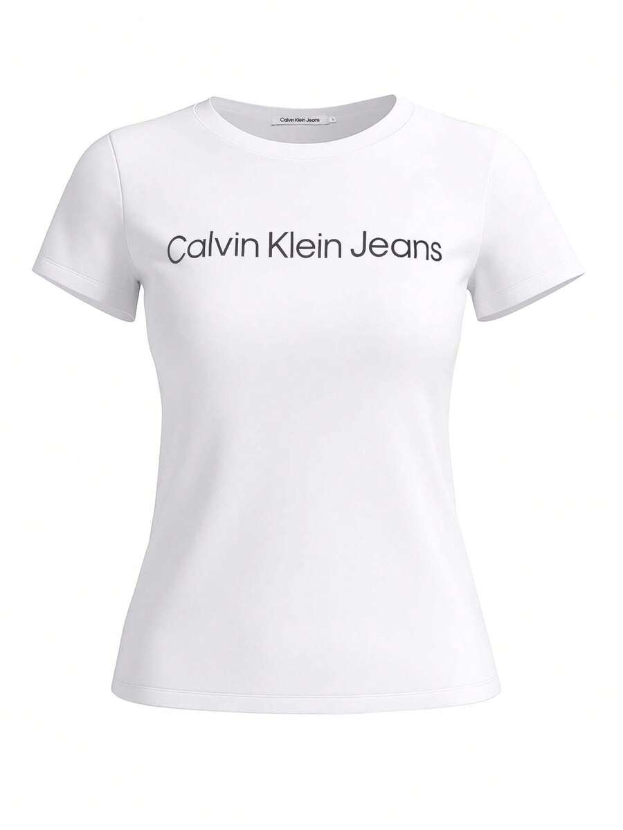 Calvin Klein Women's T-Shirt White - 亮白色 - 查看 1
