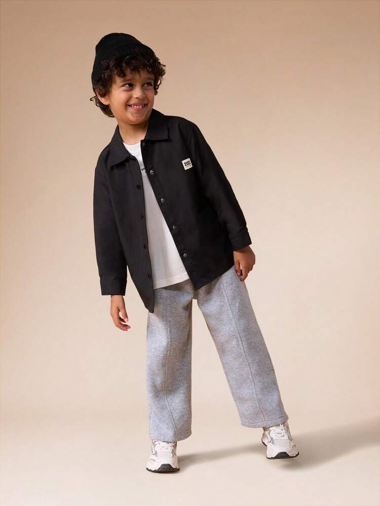 Button Front Shirt With Members Club Print