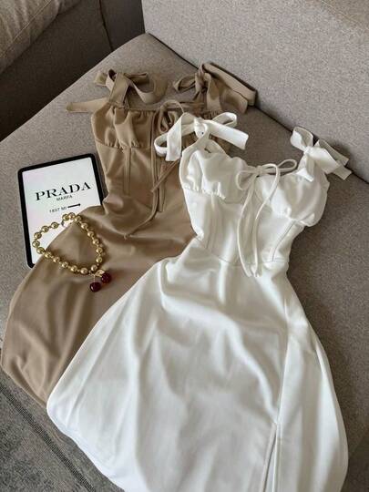 vestido de dama para uso casual o elegante en tela tecnocrepe