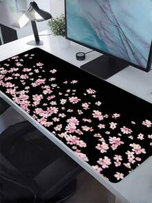 1Pc Large Desk Mat With Nature Non-Slip Rubber Base Desk Pad Keyboard Pad For Work Game Office Home Woman Friend Gifts. - Multicolor - View 1