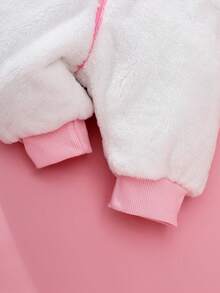 Newborn Cute Cat Embroidery 3D Plush Long Sleeve Jumpsuit Outfit