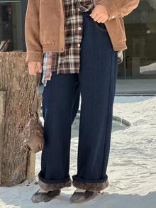 DAZY Tween Girls Thermal Lined Denim Jeans, Fall - Blue - View 6