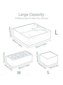 1/3/6/9/12 Packungen faltbare Stoffaufbewahrungsboxen, Kleiderschrank-Organizer, Stoffkörbe und -behälter, Einteilungen für Kleidung, Unterwäsche, BHs, Socken, Wäsche
