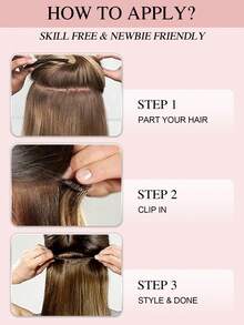 9AM Hair Seamless Hair Extensions Body Wave Classical Seamless PU Straight Clip In Hair Extensions Remy Human Hair 8 Pcs Per Set With 18 Clips Double Weft Clip In Human Hair Extensions PU Hair Extensions Invisible Hole PU Hair Weft Sport Vacation Travel Festival Prom Outdoor Cosplay Campus - S1B - View 5