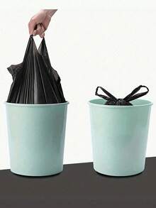 50PCS Plastic T-Shirt Bags With Handles, Polyethylene Shopping Bags, Large Black Garbage Bags, Kitchen Garbage Bags, Vegetable Bags, Grocery, Vegetable, Fruit, Snack Large Garbage Bags - Convenient, - Multicolor - View 3