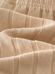 SHEIN 2 Stücke Baby Mädchen Lässig vielseitige einfarbige Hose mit elastischem Bund und ausgestelltem Bein