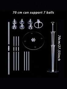 Desktop Float Balloon Support Pillars Aisle Marker Float Poles For Weddings, Birthday Decorations, Scene Setups, Weddin - Multicolor - View 11