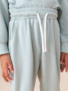 SUMWON Weicher Minz Kapuzenpullover und Jogginghose Set mit Kapuze, elastischem Bund und gerippten Bündchen, bequemes Outfit für lässige, entspannte Wochenendtragen und Urlaub - Grün - Übersicht 8