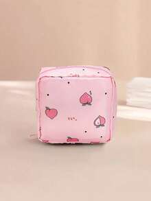 1PC Cute Cartoon Multi-Purpose Waterproof Storage Bag - Big Capacity Sanitary Napkin Storage Bag Cosmetic Storage Bag Student Travel Essentials Pencil Bag Wallet Stationery Storage Bag(The Printing Position Of The Pattern Is Not Fixed),Boho Vibes - Multicolor - View 21