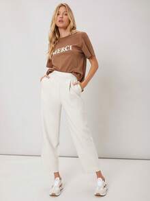 MOTF PREMIUM STRAIGHT PRINTED T-SHIRT - Coffee Brown - View 7