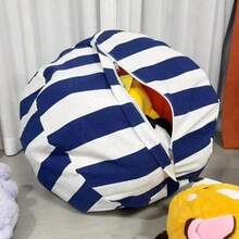 1 Paket Tas Penyimpanan Mainan Mewah Bergaris, Penutup Kursi Kapasitas Besar dengan Desain Pegangan, Bahan Poliester Berkualitas Tinggi, Tas Penyimpanan Selimut Multifungsi dengan Resleting, Tas Penyimpanan Mainan Mewah, Tas Sofa Bergaris, Tas Penyimpanan Selimut Kapasitas Besar dengan Resleting untuk Perjalanan, Tas Penyimpanan Mainan Multifungsi dari Kanvas, Perlengkapan Selimut dan Perjalanan, Kotak Penyimpanan untuk Mengatur Rumah - MultiWarna - View 8